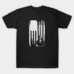 Guitar American Flag b T-Shirt